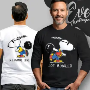 snoopy joe bowler shirt long sleeve tee