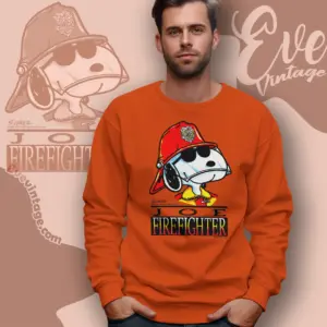 snoopy joe firefighter vintage sweatshirt