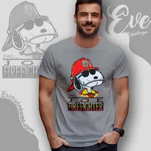 snoopy joe firefighter vintage t shirt