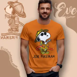 snoopy joe fireman t shirt