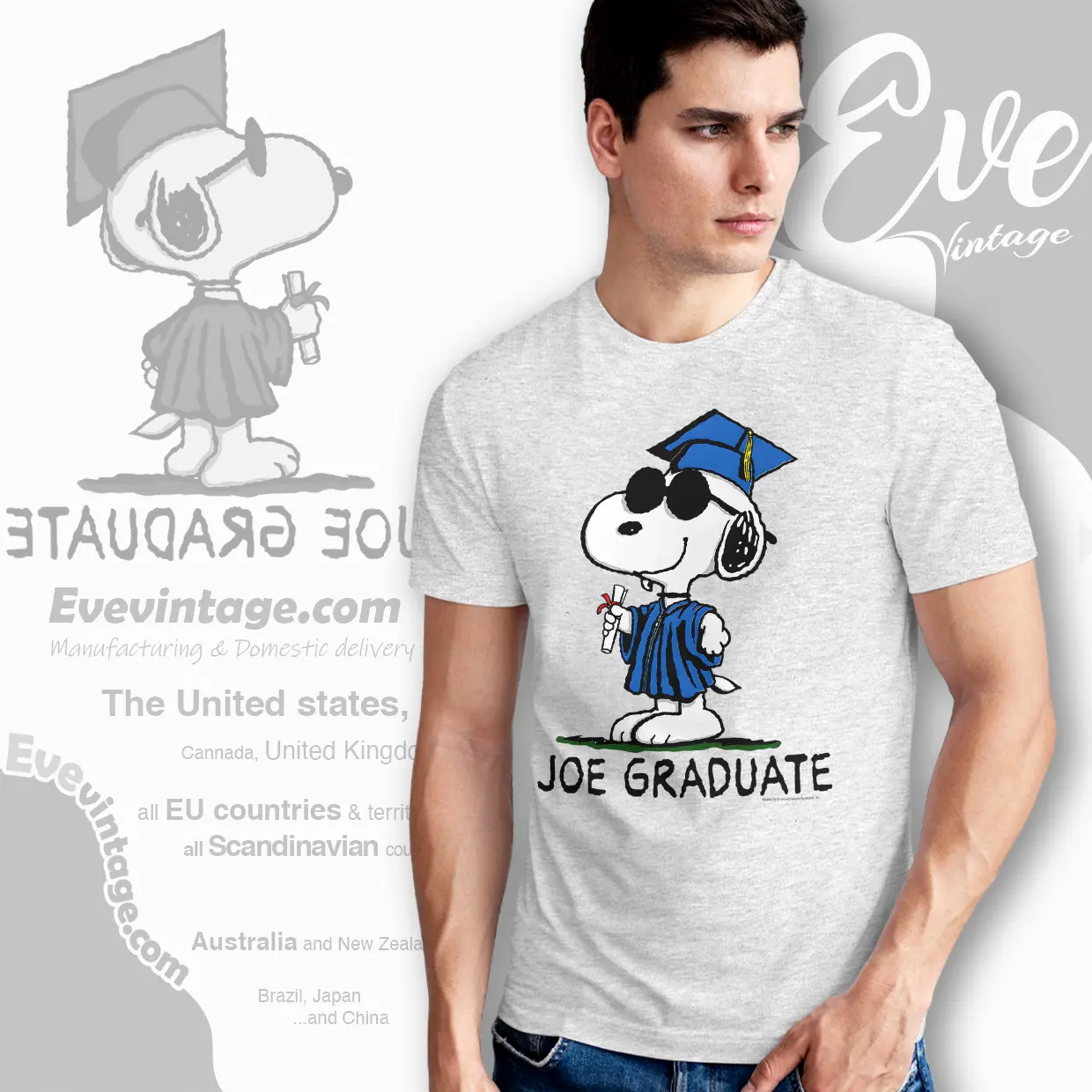 snoopy joe graduate vintage t shirt snoopy joe graduate vintage t shirt