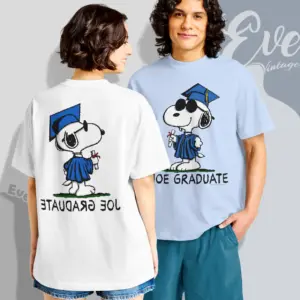 snoopy joe graduate vintage women t shirt