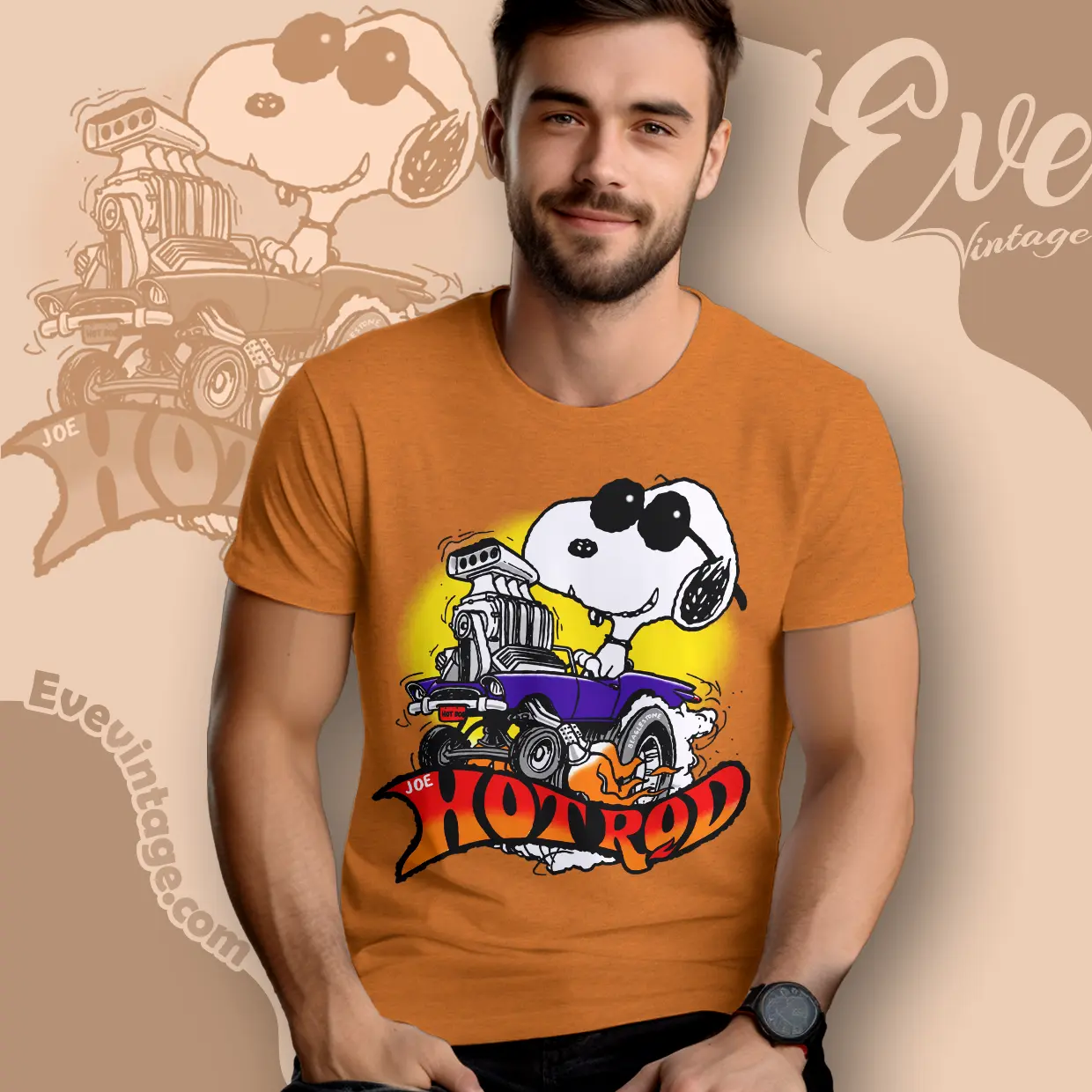 snoopy joe hot rod vintage t shirt snoopy joe hot rod vintage t shirt