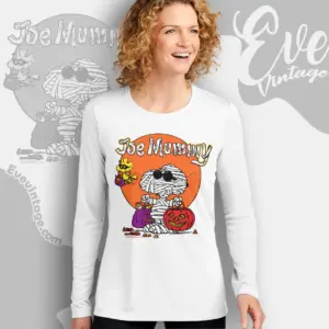 snoopy joe mummy halloween vintage 90s long sleeve tee