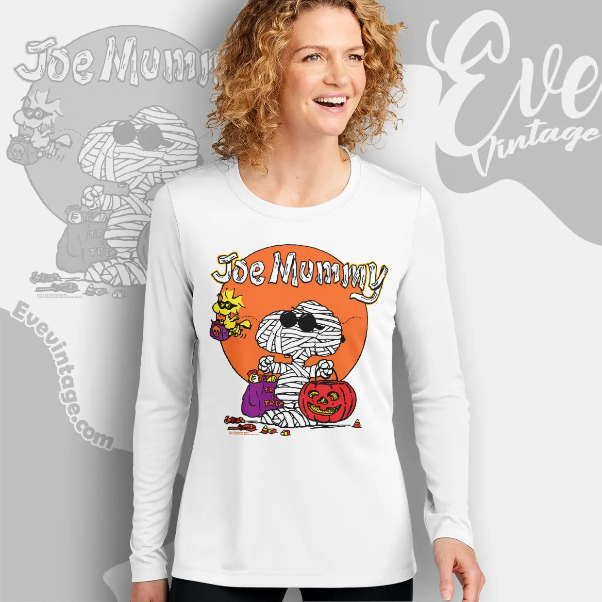 snoopy joe mummy halloween vintage 90s long sleeve tee snoopy joe mummy halloween vintage 90s long sleeve tee