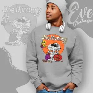snoopy joe mummy halloween vintage 90s sweatshirt