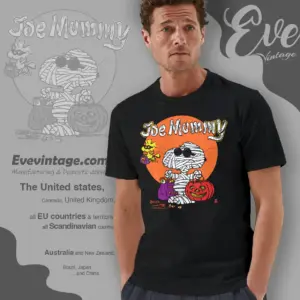 snoopy joe mummy halloween vintage 90s t shirt