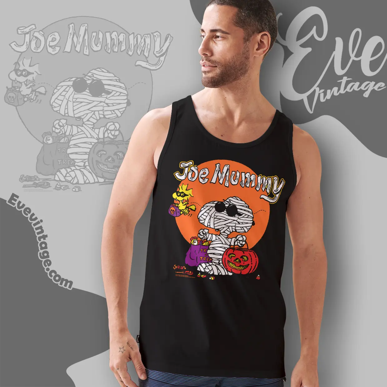 snoopy joe mummy halloween vintage 90s tank top racerback snoopy joe mummy halloween vintage 90s tank top racerback
