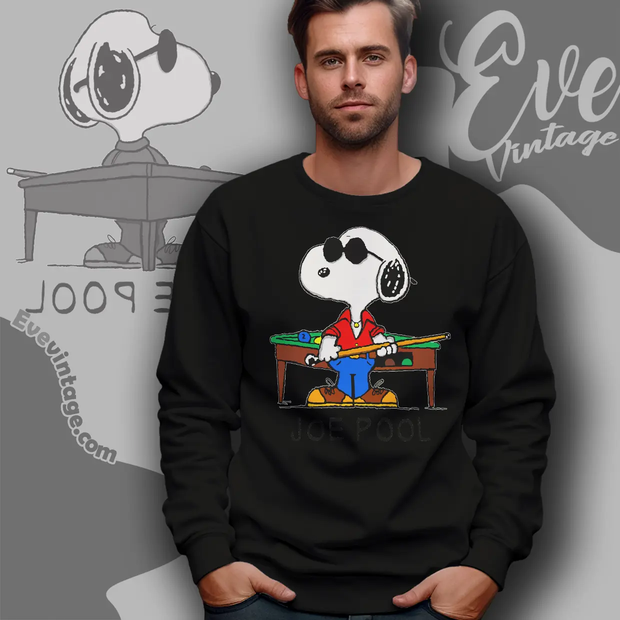 snoopy joe pool vintage sweatshirt snoopy joe pool vintage sweatshirt