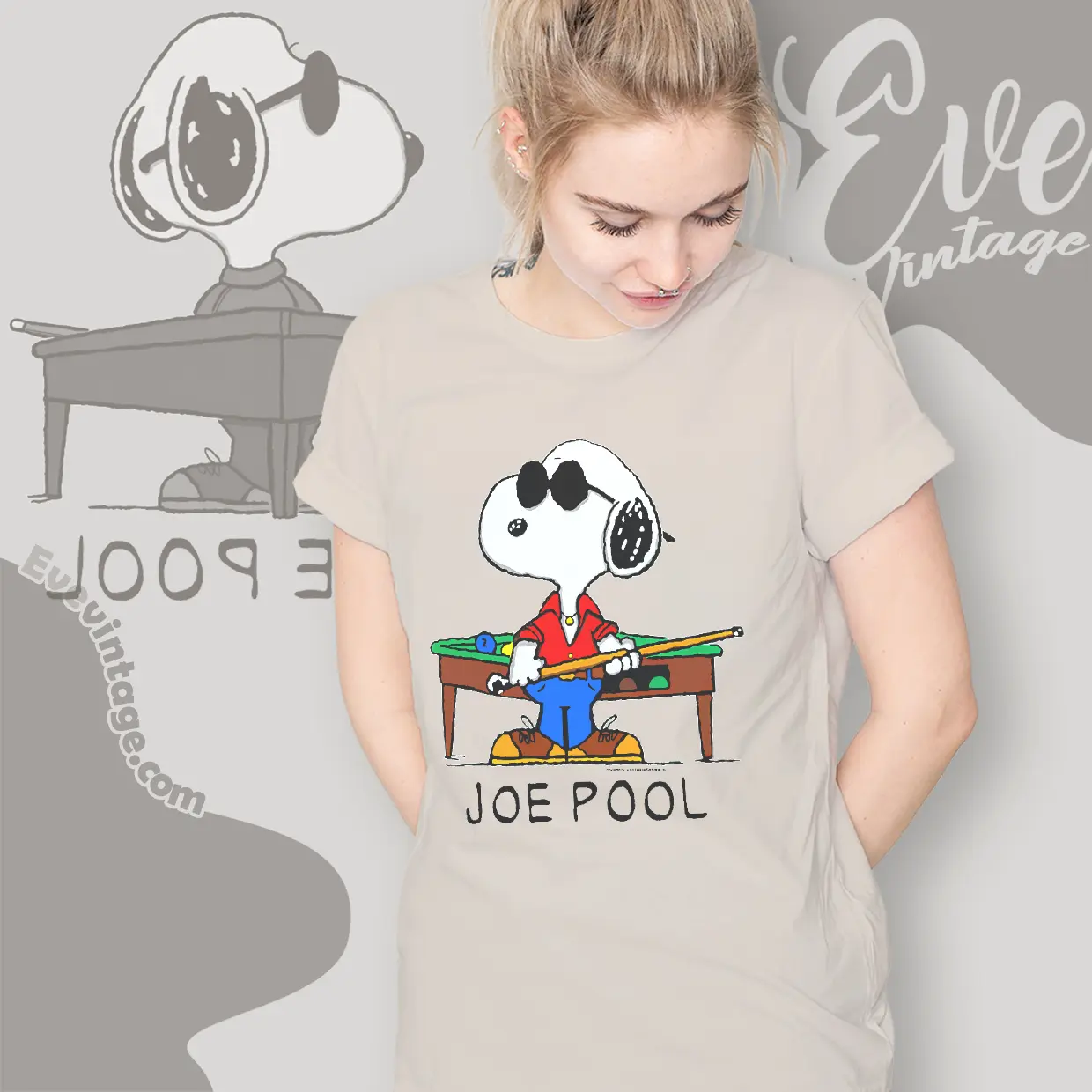 snoopy joe pool vintage women t shirt snoopy joe pool vintage women t shirt