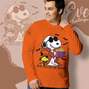 snoopy joe trick or treat vintage 90s long sleeve tee