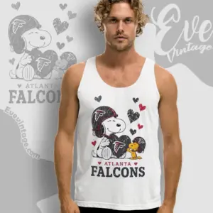 snoopy love atlanta falcons tank top racerback