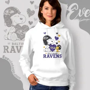snoopy love baltimore ravens hoodie
