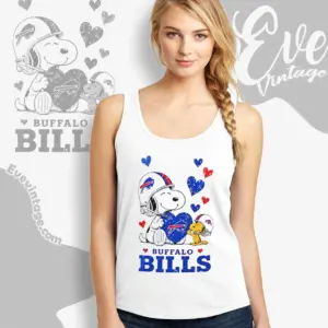snoopy love buffalo bills tank top racerback