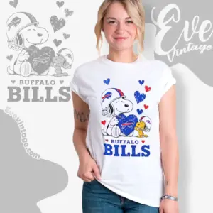 snoopy love buffalo bills women t shirt