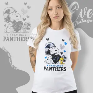 snoopy love carolina panthers women t shirt