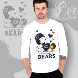 snoopy love chicago bears long sleeve tee