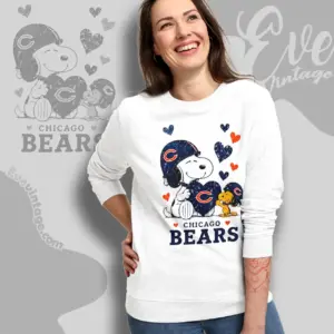 snoopy love chicago bears sweatshirt