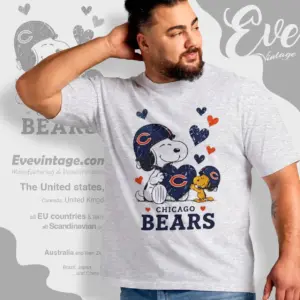 snoopy love chicago bears t shirt