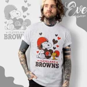 snoopy love cleveland browns t shirt