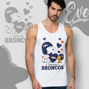 snoopy love denver broncos tank top racerback