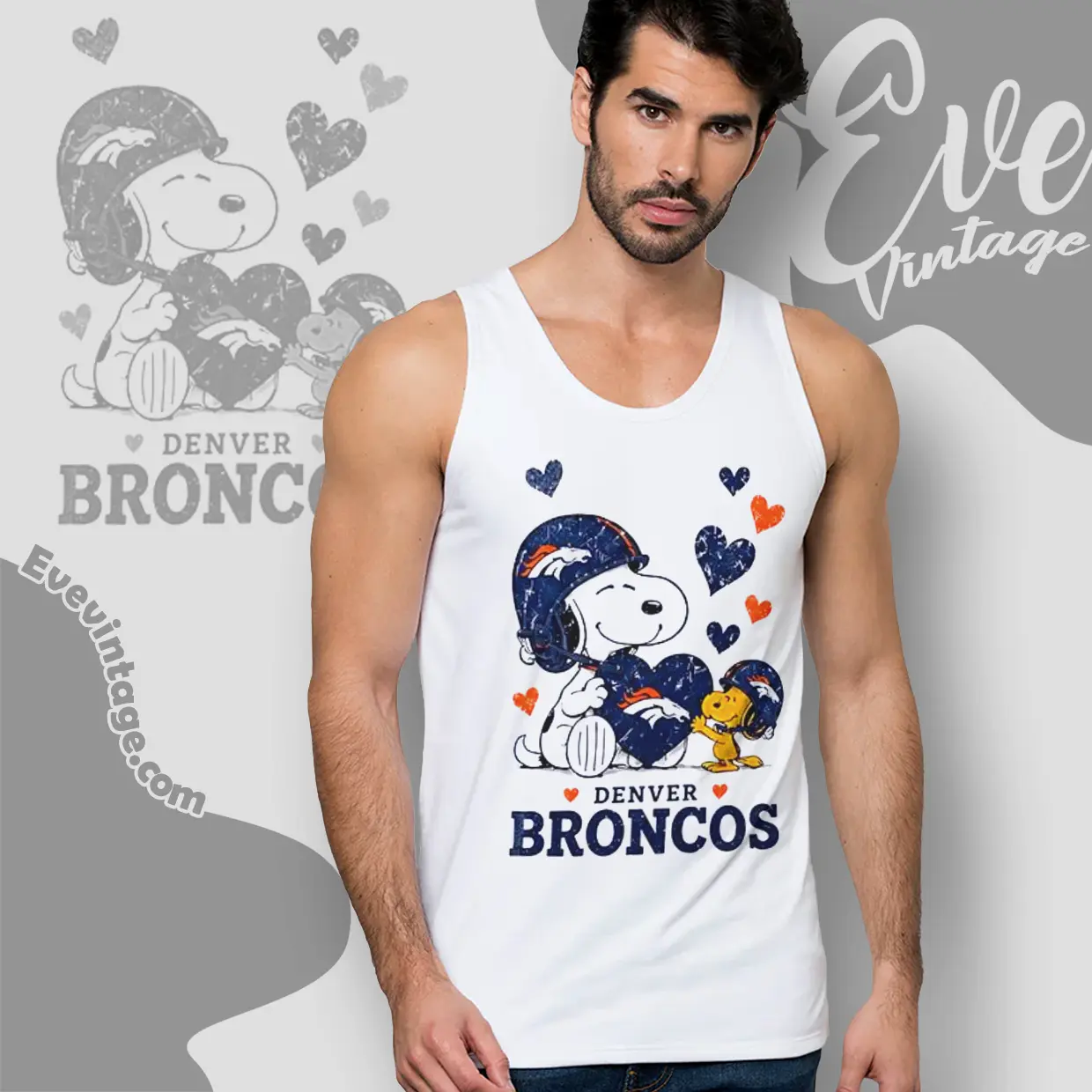 snoopy love denver broncos tank top racerback snoopy love denver broncos tank top racerback