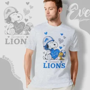 snoopy love detroit lions t shirt