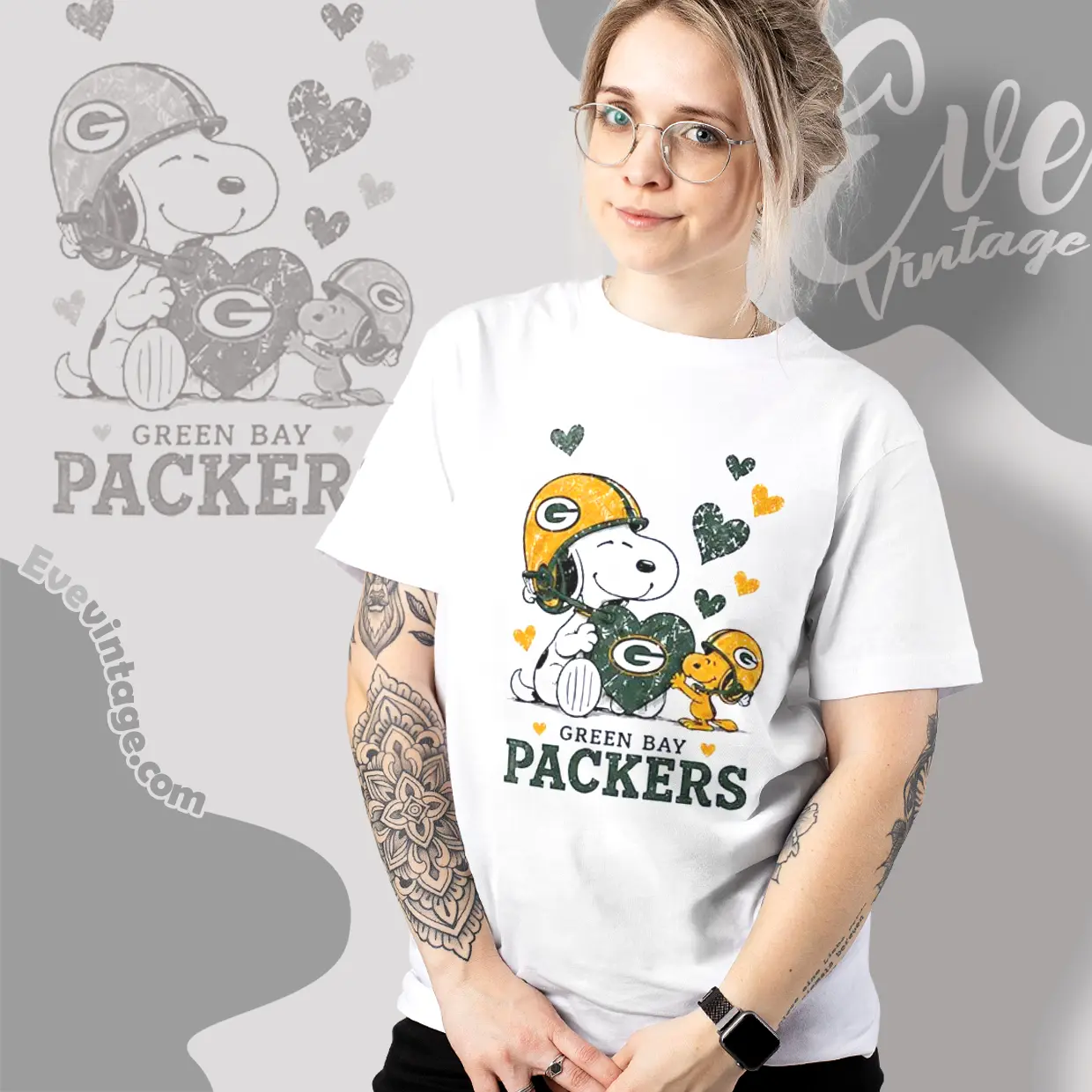 snoopy love green bay packers women t shirt snoopy love green bay packers women t shirt
