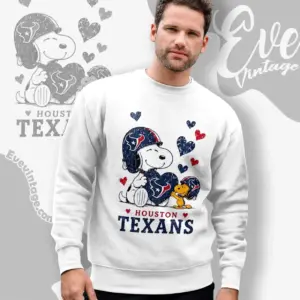 snoopy love houston texans sweatshirt