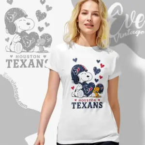 snoopy love houston texans women t shirt