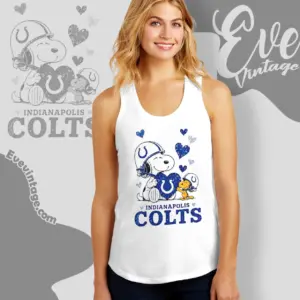 snoopy love indianapolis colts tank top racerback