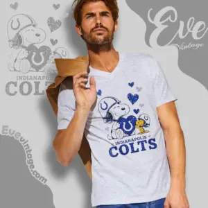 snoopy love indianapolis colts v neck tshirt