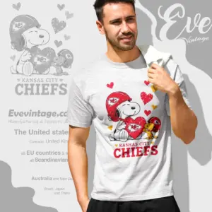 snoopy love kansas city chiefs t shirt