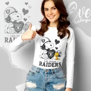 snoopy love las vegas raiders long sleeve tee