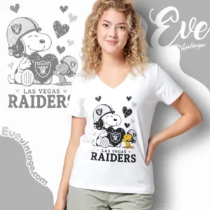 snoopy love las vegas raiders v neck tshirt