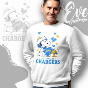 snoopy love los angeles chargers sweatshirt