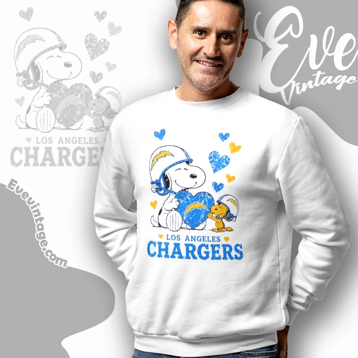 snoopy love los angeles chargers sweatshirt snoopy love los angeles chargers sweatshirt