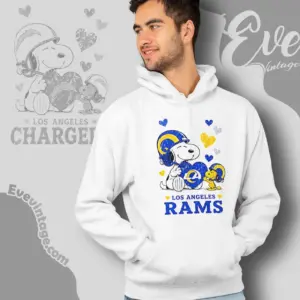 snoopy love los angeles rams hoodie