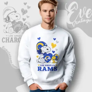 snoopy love los angeles rams sweatshirt