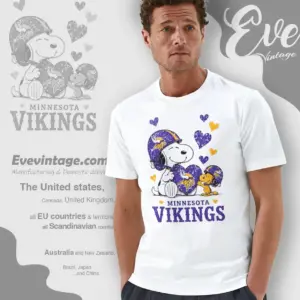 snoopy love minnesota vikings t shirt
