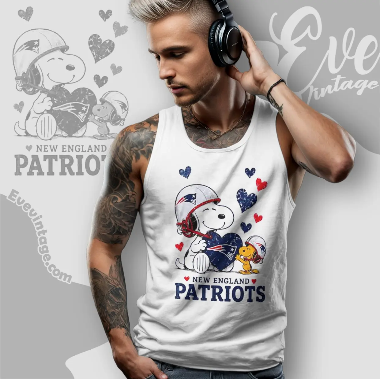 snoopy love new england patriots tank top racerback snoopy love new england patriots tank top racerback