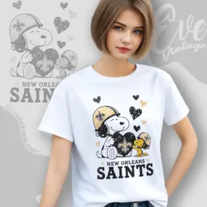 snoopy love new orleans saints women t shirt