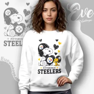 snoopy love pittsburgh steelers sweatshirt