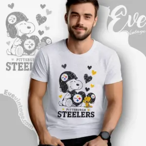 snoopy love pittsburgh steelers t shirt