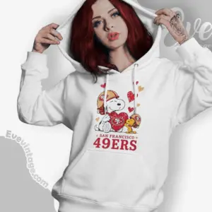 snoopy love san francisco 49ers hoodie