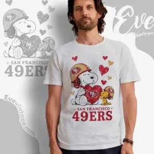 snoopy love san francisco 49ers t shirt