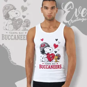 snoopy love tampa bay buccaneers tank top racerback