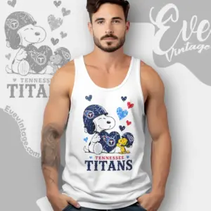 snoopy love tennessee titans tank top racerback