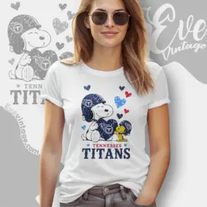snoopy love tennessee titans women t shirt
