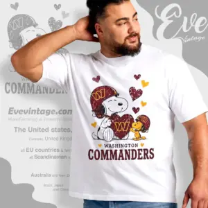 snoopy love washington commanders t shirt
